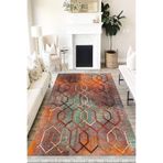 Motto Hali Modern Cotton Şönil Kaymaz Tabanlı Yıkanabilir Antibakteriyel Dijital Baskı Modern Halı Yolluk, MD-0041H-CTN-120X400