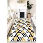 Motto Hali Modern Cotton Şönil Kaymaz Tabanlı Yıkanabilir Antibakteriyel Dijital Baskı Modern Halı Yolluk, MD-0092A-CTN-120X180
