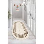 Motto Hali Modern Eko Punto Kaymaz Tabanlı Yıkanabilir Antibakteriyel Dijital Baskı Oval Halı, MD-0062C-EKOPNT-OVL-200X400