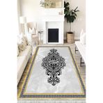 Motto Hali Modern Perla Soft Kaymaz Tabanlı Yıkanabilir Antibakteriyel Dijital Baskı Modern Halı Yolluk, MD-0094A-PRL-80X300