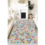 Motto Hali Modern Punto Kaymaz Dot Tabanlı Yıkanabilir Antibakteriyel Dijital Baskı Modern Halı Yolluk, MD-0001A-PNT-120X180