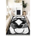 Motto Hali Modern Punto Kaymaz Dot Tabanlı Yıkanabilir Antibakteriyel Dijital Baskı Modern Halı Yolluk, MD-0093A-PNT-80X300