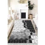 Motto Hali Modern Verona Kaymaz Deri Tabanlı Yıkanabilir Antibakteriyel Dijital Baskı Modern Halı Yolluk, MD-0033F-VRN-80X300