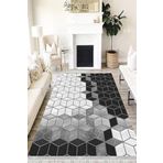 Motto Hali Modern Westa Kaymaz Tabanlı Yıkanabilir Antibakteriyel Dijital Baskı Modern Halı Kilim, MD-0033F-WST-100X350