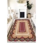 Motto Hali Otantik Bambu Kumaş Perla Soft Kaymaz Tabanlı Yıkanabilir Antibakteriyel Dijital Baskı Halı Yolluk, OTN-4154A-PRL-100X150