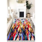 Motto Hali Pastel Eko Punto Kaymaz Tabanlı Yıkanabilir Antibakteriyel Dijital Baskı Pastel Halı Yolluk, PS-6035A-EKOPNT-120X180