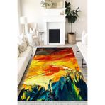 Motto Hali Pastel Westa Kaymaz Tabanlı Yıkanabilir Antibakteriyel Dijital Baskı Pastel Halı Kilim, PS-6011A-WST-180X300