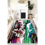 Motto Hali Pastel Westa Kaymaz Tabanlı Yıkanabilir Antibakteriyel Dijital Baskı Pastel Halı Kilim, PS-6054A-WST-200X300