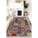 Motto Hali Patchwork Cotton Şönil Kaymaz Tabanlı Yıkanabilir Antibakteriyel Dijital Baskı Patchwork Halı Yolluk, PW-8019A-CTN-80X300