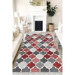 Motto Hali Patchwork Eko Punto Kaymaz Tabanlı Yıkanabilir Antibakteriyel Dijital Baskı Patchwork Halı Yolluk, PW-8034B-EKOPNT-80X300
