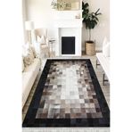 Motto Hali Patchwork Eko Punto Kaymaz Tabanlı Yıkanabilir Antibakteriyel Dijital Baskı Patchwork Halı Yolluk, PW-8156A-EKOPNT-80X300