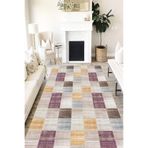 Motto Hali Patchwork Punto Kaymaz Dot Tabanlı Yıkanabilir Antibakteriyel Dijital Baskı Patchwork Halı Yolluk, PW-8056A-PNT-80X300