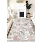 Motto Hali Patchwork Punto Kaymaz Dot Tabanlı Yıkanabilir Antibakteriyel Dijital Baskı Patchwork Halı Yolluk, PW-8061A-PNT-80X300