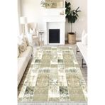 Motto Hali Patchwork Punto Kaymaz Dot Tabanlı Yıkanabilir Antibakteriyel Dijital Baskı Patchwork Halı Yolluk, PW-8155B-PNT-80X300