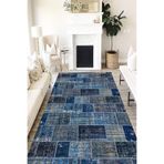 Motto Hali Patchwork Verona Kaymaz Deri Tabanlı Yıkanabilir Antibakteriyel Dijital Baskı Patchwork Halı Yolluk, PW-8001C-VRN-160X230