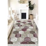 Motto Hali Patchwork Verona Kaymaz Deri Tabanlı Yıkanabilir Antibakteriyel Dijital Baskı Patchwork Halı Yolluk, PW-8028A-VRN-160X230