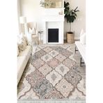 Motto Hali Patchwork Verona Kaymaz Deri Tabanlı Yıkanabilir Antibakteriyel Dijital Baskı Patchwork Halı Yolluk, PW-8046A-VRN-80X300