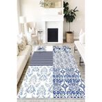 Motto Hali Patchwork Verona Kaymaz Deri Tabanlı Yıkanabilir Antibakteriyel Dijital Baskı Patchwork Halı Yolluk, PW-8072A-VRN-80X300