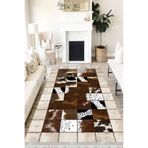 Motto Hali Patchwork Verona Kaymaz Deri Tabanlı Yıkanabilir Antibakteriyel Dijital Baskı Patchwork Halı Yolluk, PW-8089A-VRN-120X180