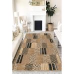 Motto Hali Patchwork Westa Kaymaz Tabanlı Yıkanabilir Antibakteriyel Dijital Baskı Patchwork Halı Kilim, PW-8027B-WST-200X400