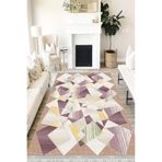 Motto Hali Patchwork Westa Kaymaz Tabanlı Yıkanabilir Antibakteriyel Dijital Baskı Patchwork Halı Kilim, PW-8064A-WST-100X150