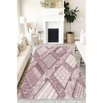 Motto Hali Patchwork Westa Kaymaz Tabanlı Yıkanabilir Antibakteriyel Dijital Baskı Patchwork Halı Kilim, PW-8066A-WST-100X400