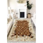 Motto Hali Patchwork Westa Kaymaz Tabanlı Yıkanabilir Antibakteriyel Dijital Baskı Patchwork Halı Kilim, PW-8079A-WST-50X80