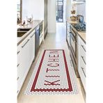 Motto Hali Perla Soft Kaymaz Tabanlı Yıkanabilir Antibakteriyel Dijital Baskı Mutfak Halısı, MK-9021C-PRL-200X300