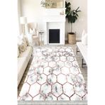 Motto Hali Stone Cotton Şönil Kaymaz Tabanlı Yıkanabilir Antibakteriyel Dijital Baskı Halı Yolluk, ST-1011A-CTN-80X300
