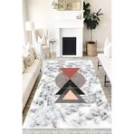 Motto Hali Stone Punto Kaymaz Dot Tabanlı Yıkanabilir Antibakteriyel Dijital Baskı Halı Yolluk, ST-1013A-PNT-80X300