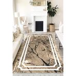 Motto Hali Stone Verona Kaymaz Deri Tabanlı Yıkanabilir Antibakteriyel Dijital Baskı Halı Yolluk, ST-1001A-VRN-80X150
