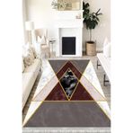 Motto Hali Stone Verona Kaymaz Deri Tabanlı Yıkanabilir Antibakteriyel Dijital Baskı Halı Yolluk, ST-1015A-VRN-80X200