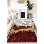 Motto Hali Stone Verona Kaymaz Deri Tabanlı Yıkanabilir Antibakteriyel Dijital Baskı Halı Yolluk, ST-1025F-VRN-80X300