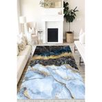 Motto Hali Stone Verona Kaymaz Deri Tabanlı Yıkanabilir Antibakteriyel Dijital Baskı Halı Yolluk, ST-1025M-VRN-100X200