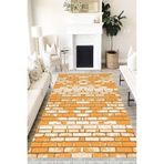 Motto Hali Stone Verona Kaymaz Deri Tabanlı Yıkanabilir Antibakteriyel Dijital Baskı Halı Yolluk, ST-1046C-VRN-80X200