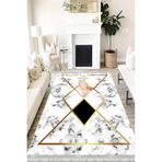 Motto Hali Stone Westa Kaymaz Tabanlı Yıkanabilir Antibakteriyel Dijital Baskı Halı Yolluk, ST-1014B-WST-100X200