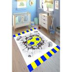 Motto Hali Westa Kaymaz Tabanlı Yıkanabilir Antibakteriyel Dijital Baskı Çocuk Halısı, CK-10016B-WST-120X180