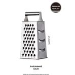 Motto Kitchen 4 Taraflı Büyük Boy Paslanmaz Çelik Rende Metal Saplı Rende