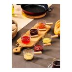 Motto Kitchen 6'lı Ahşap Saplı Mıka Reçellik Sosluk Sofra Sunum Kahvaltı Seti - Ahşap Saplı Sunumluk 80 ml