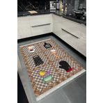 Motto Rug Store Eko Dijital Baskı Kaymaz Tabanlı Leke Tutmaz Makinede Yıkanabilir Dekoratif Mutfak Halısı