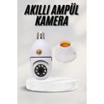 Motto Ticaret Mey Ithalat® Akıllı Kamera Wifi Kamera Duylu Ampul Görünümlü 360 Derece Dönebilen Ev Kamera - Renkli