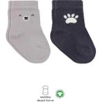 Motto Ticaret Mey Ithalat® Bear Penye Soket Çorap 2'li BS10116 Gri - Renkli