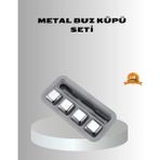 Motto Ticaret Paslanmaz Metal Buz Küpleri Seti Klipsli Sulandırmadan Soğutma Özellikli - Renkli
