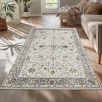 Motto Vintage Modern Dokuma Halı Oturma Odası Salon Halısı Y961d_wv15