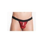 Motto10butik Bacio Fantezi Kırmızı Lame Seksi Erkek String - Tanga BC4590 Çok Renkli-XL