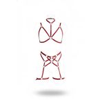 Motto10butik Bordo Jartiyer Harness Suni Deri O-Halka Detaylı Vücut Takımı - APFT507 Kırmızı-2XL/3XL