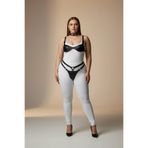 Motto10butik Büyük Beden Siyah Kadın Deri Harness Takım Tasma ve Halka Detaylı Fantezi Aksesuar - AP Haki-2XL/3XL