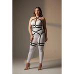 Motto10butik Büyük Beden Siyah Kadın Deri Jartiyer Harness Bel ve Bacak Detaylı Şık Aksesuar - APFT5 Taba-L/XL