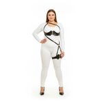 Motto10butik Büyük Beden Siyah Kadın Harness Takım Tam Vücut Korse Detaylı - APFT1372 Kırmızı-4XL-5XL