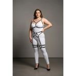 Motto10butik Büyük Beden Siyah Kadın Jartiyer Harness Full Body Deri Takım - APFT289 Siyah-4XL-5XL